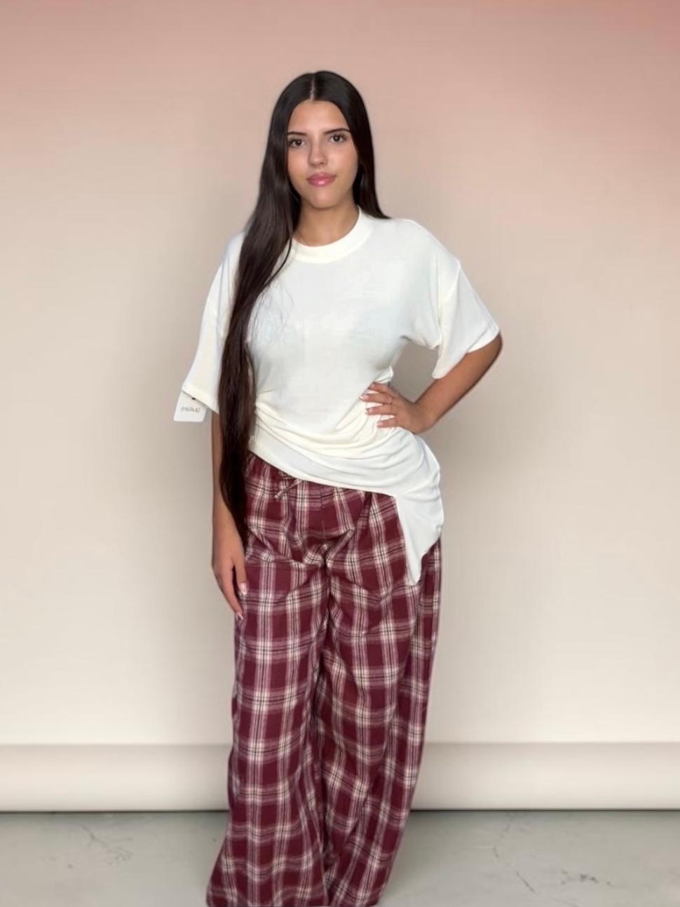 Camiseta larga asimetrica