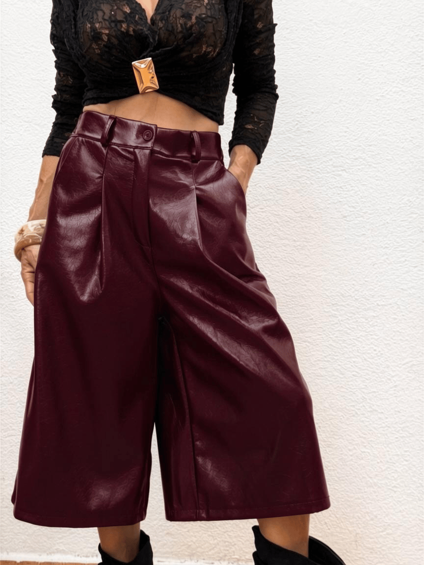 Pantalón croppel poli piel