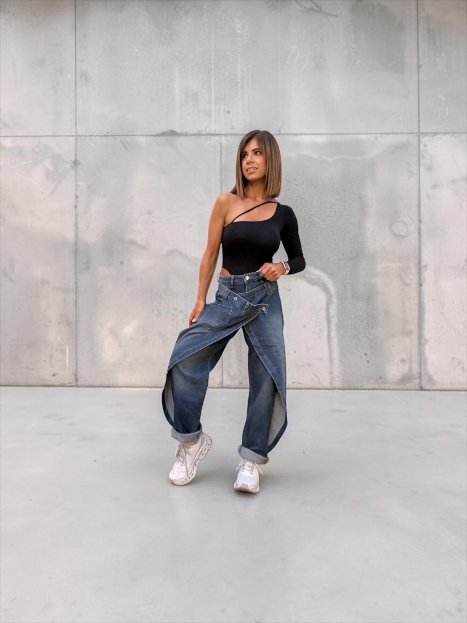 Pantalón botón cruzado