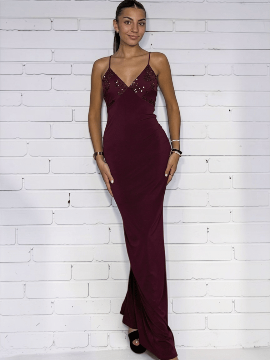 VESTIDO LARGO INVITADA TIRANTES CARLA