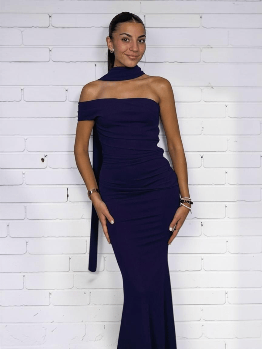 VESTIDO LARGO INVITADA FOULAR