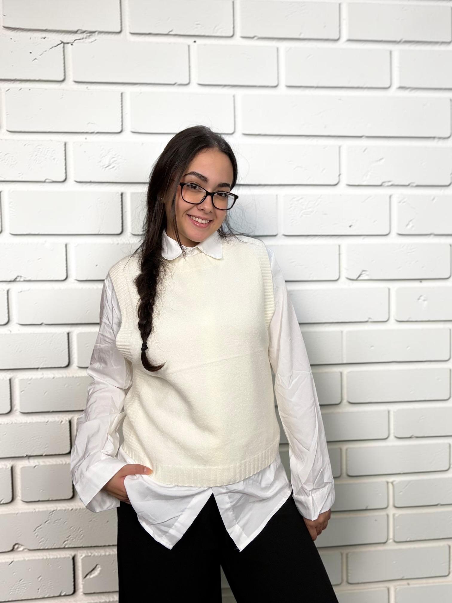 CHALECO LISO CAMISA INTERIOR