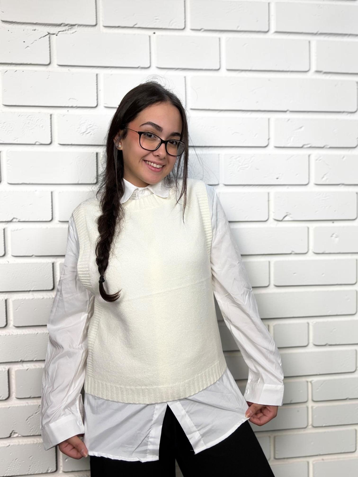 CHALECO LISO CAMISA INTERIOR