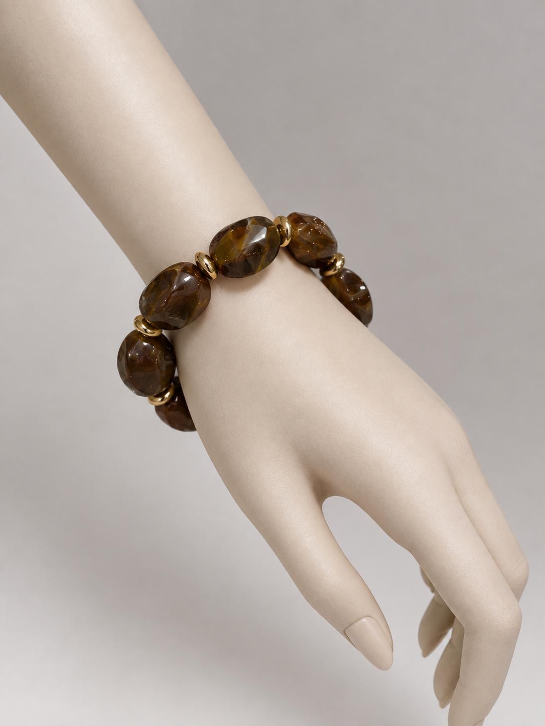 PULSERA DE PIEDRA DE COLOR 01