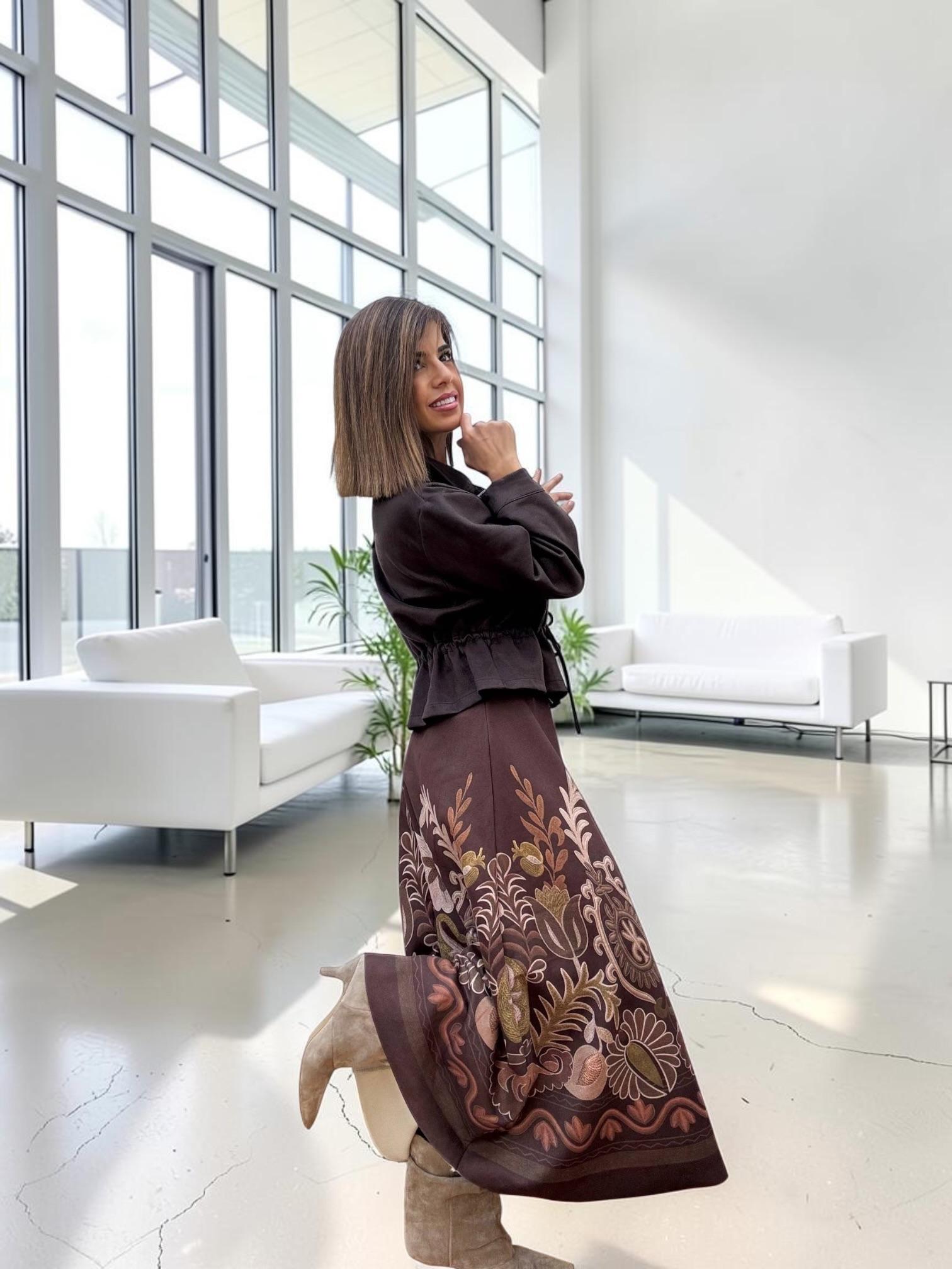 FALDA LARGA ESTAMPADA